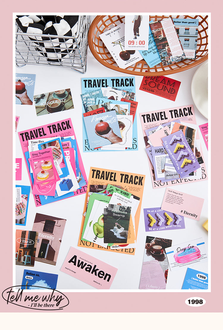 1Travel Magazine Style Self-Adhesive Sticker Pack
