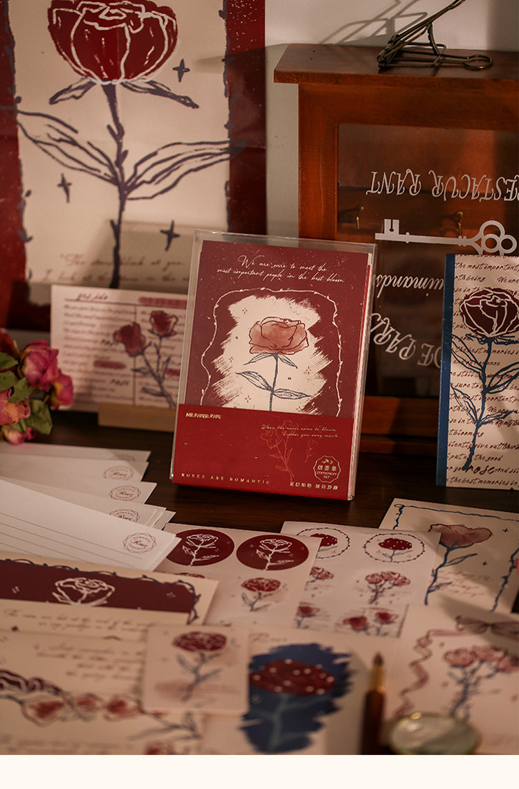 1Vintage Rose Letter Writing Stationery Set