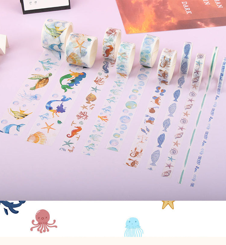 Cute Cartoon Mermaid & Zodiac Washi Tape Set