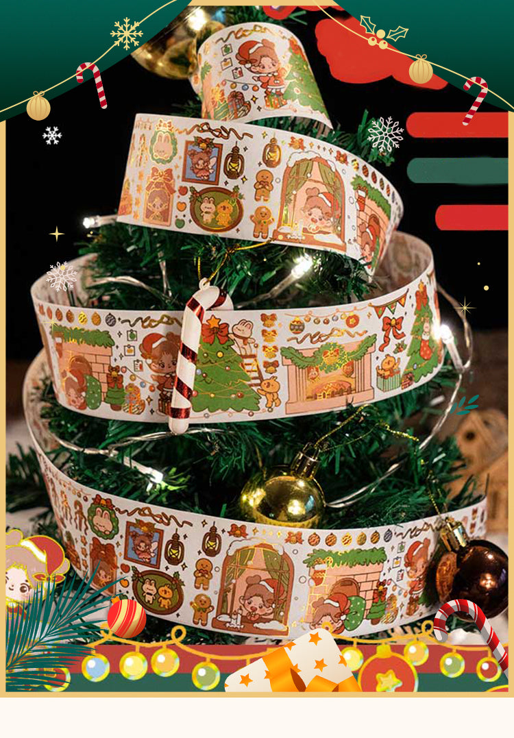 Cute Christmas Bronzing Washi Tape