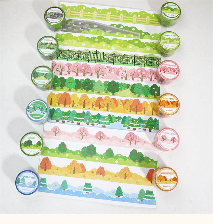 Cute Cartoon Landscape Washi Tape 