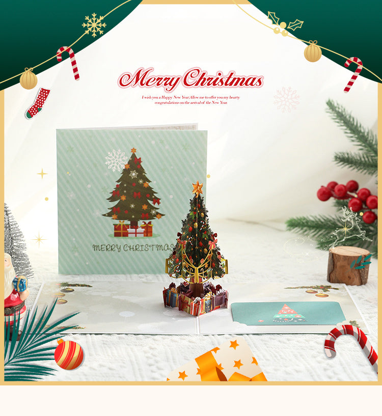3D Christmas Tree Pop-Up Greeting Card
