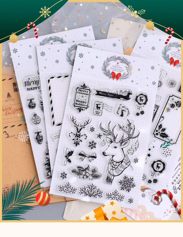 Transparent Christmas Silicone Rubber Stamp