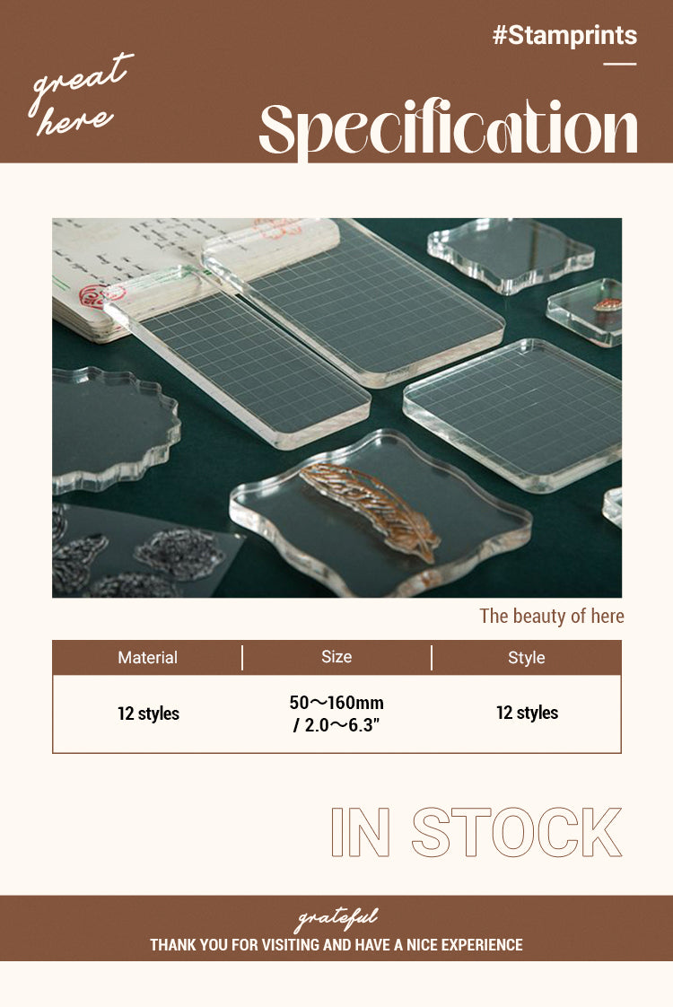 Toolkit - Acrylic Rubber Silicone Seal Stamping Block