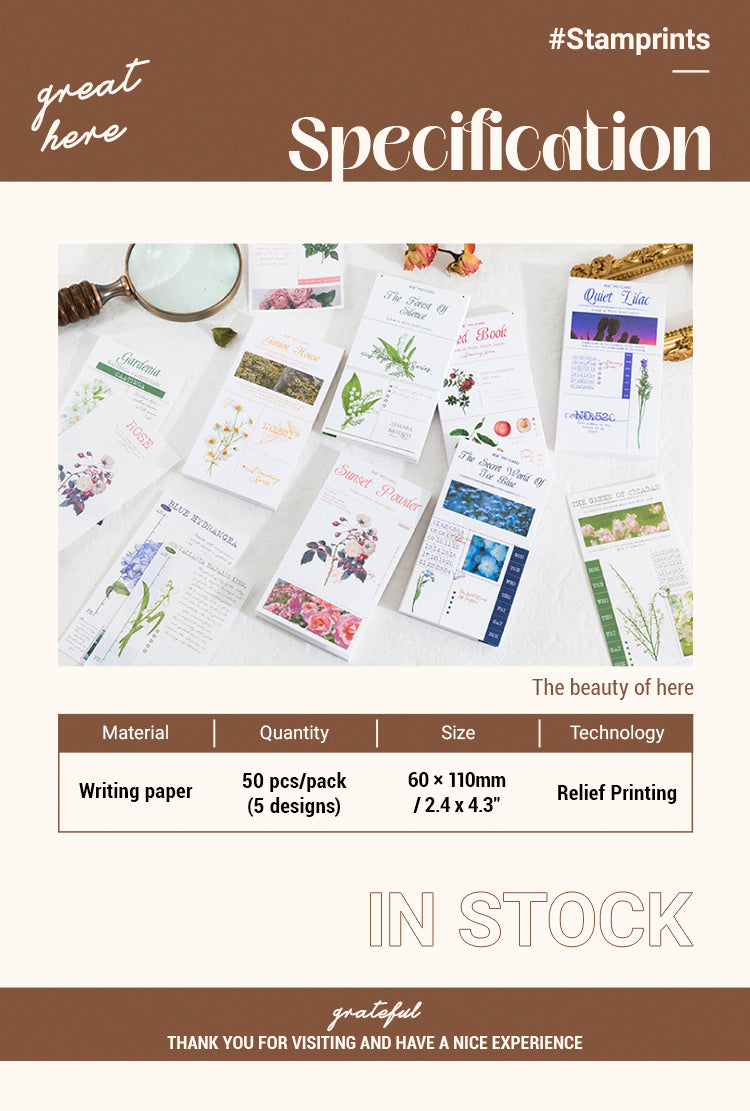 2Flower Notes Series Material Paper Notepad