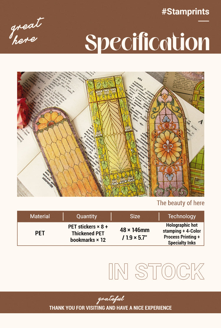 2Infatuated with Roman Cities Hot Stamping PET Sticker Bookmark Pack1