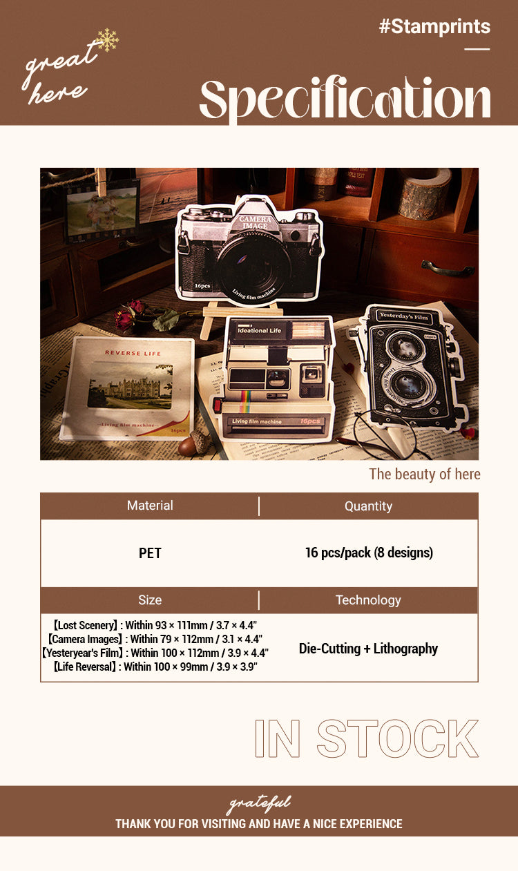 2Life Film Camera Retro Large Photo Frame PET Paper Pack