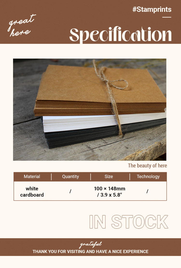 A4 White Card Stock Paper, Cardboard Hard Card Board