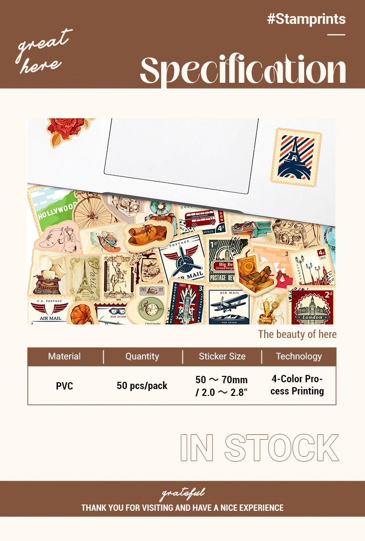 2Original Retro Renaissance Stamp PVC Sticker