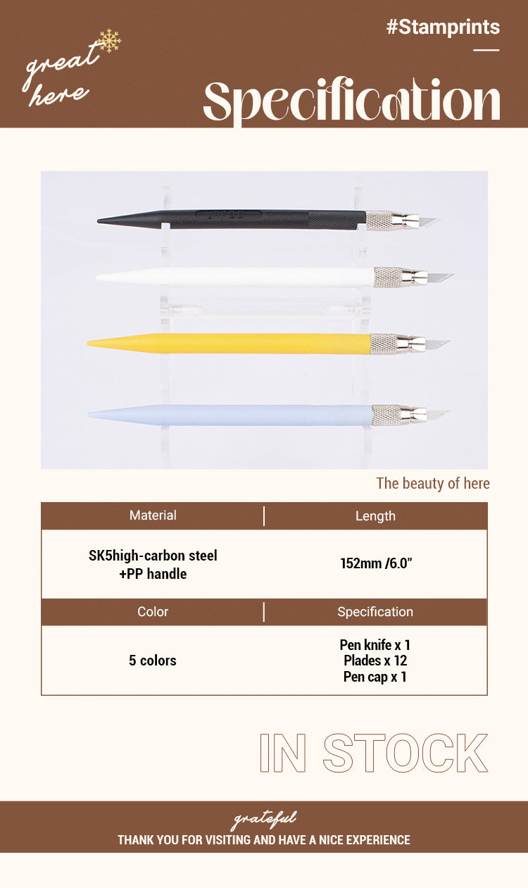 2Paper Cutting Rubber Stamp Carving Pen Knife