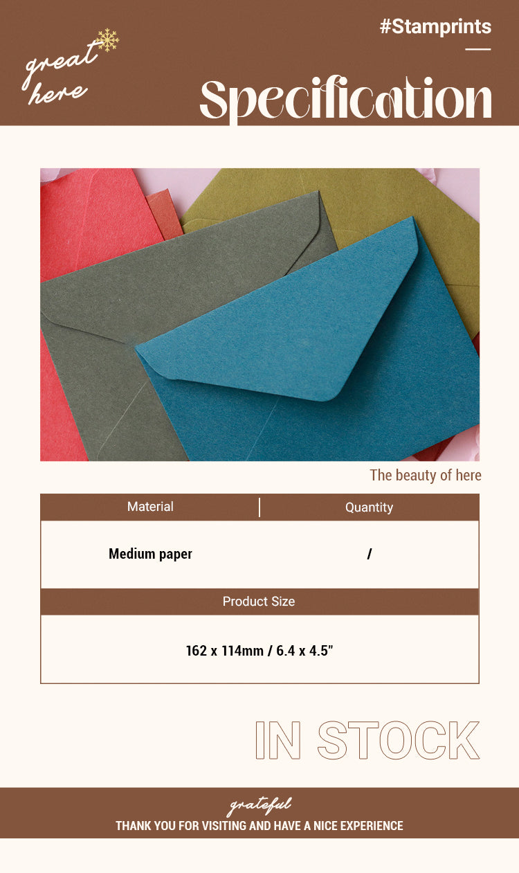 2Retro Solid Color Triangle Envelope