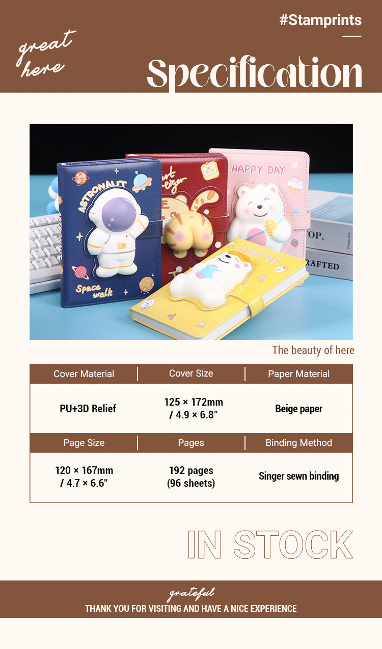 2Specification of Cute Cartoon Decompression Journal Notebook