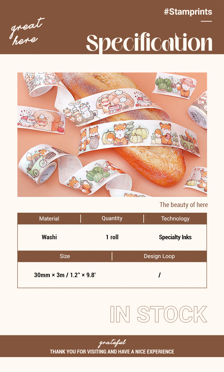 2Specification of Dream Town Vol.2 Cute Kawaii Animal Washi Tape