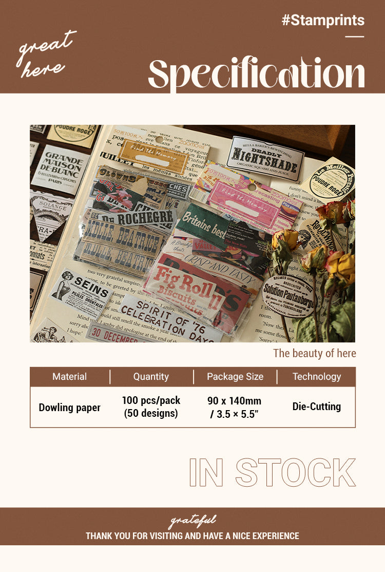 2Specification of Find the Memory Retro Ins Style Sticker Pack