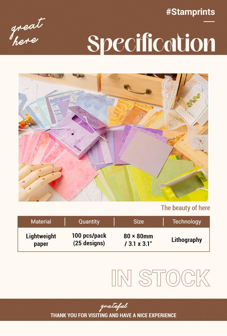 2Specification of Fresh Simple Color Boxed Non-Sticky Note Paper