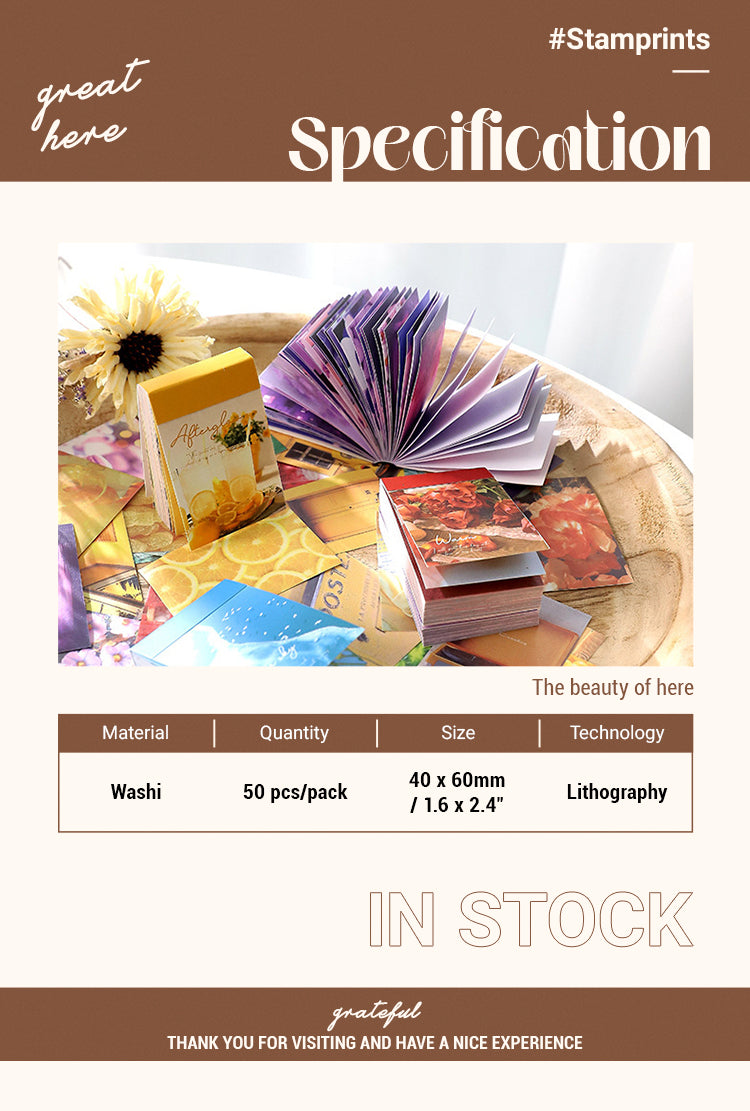 2Specification of Modern Landscape Mini Washi Paper Book