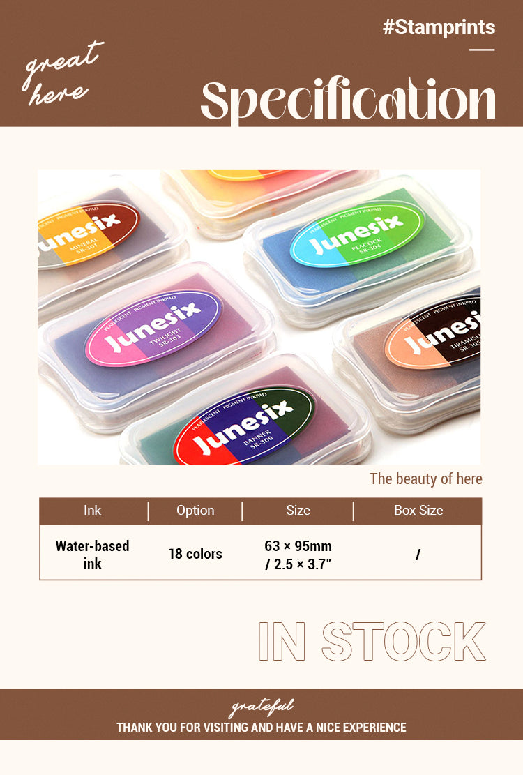 2Specification of Pearlescent Multicolor 3-Color Gradient Ink Pad