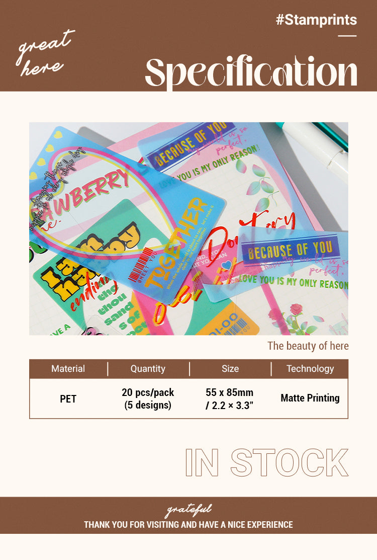 2Specification of Retro Weekly Magazine Cover Frame Transparent PET Stickers
