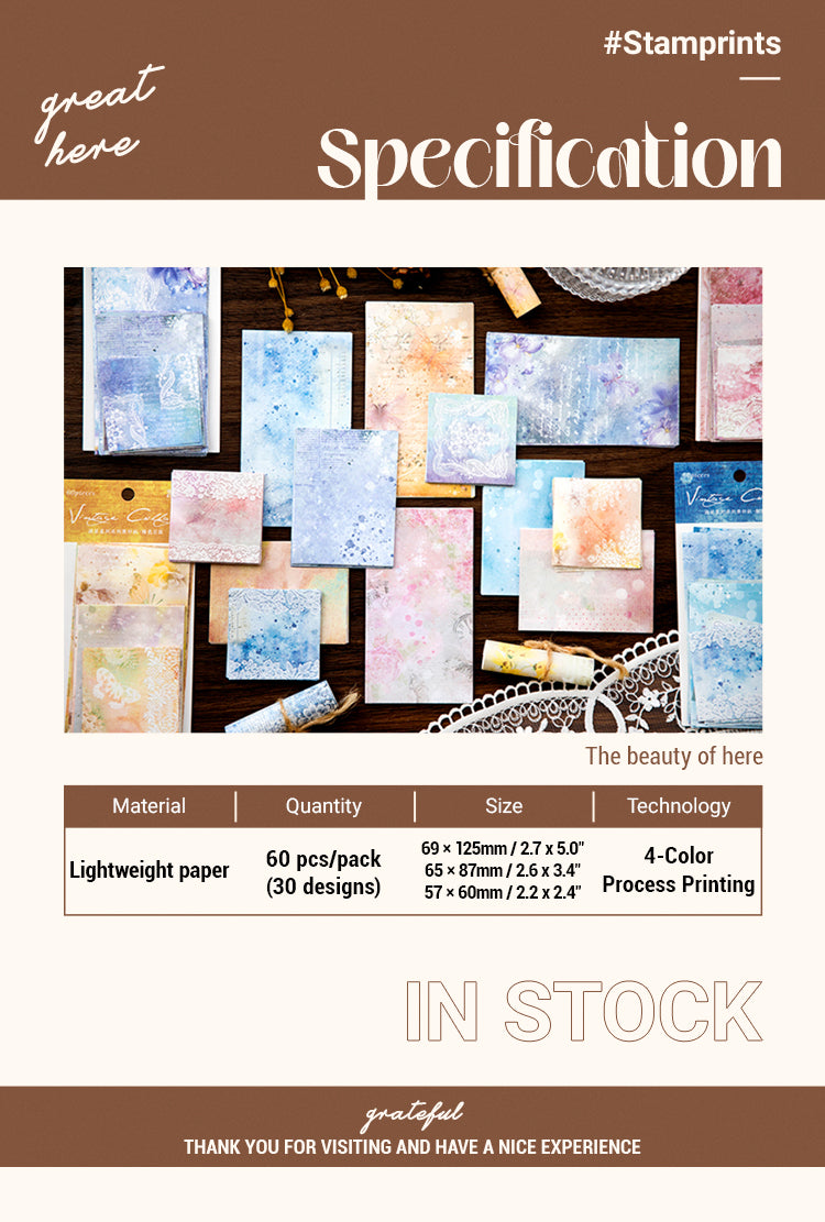 2Specification of Romantic Milky Way Refreshing Floral Scrapbook Paper