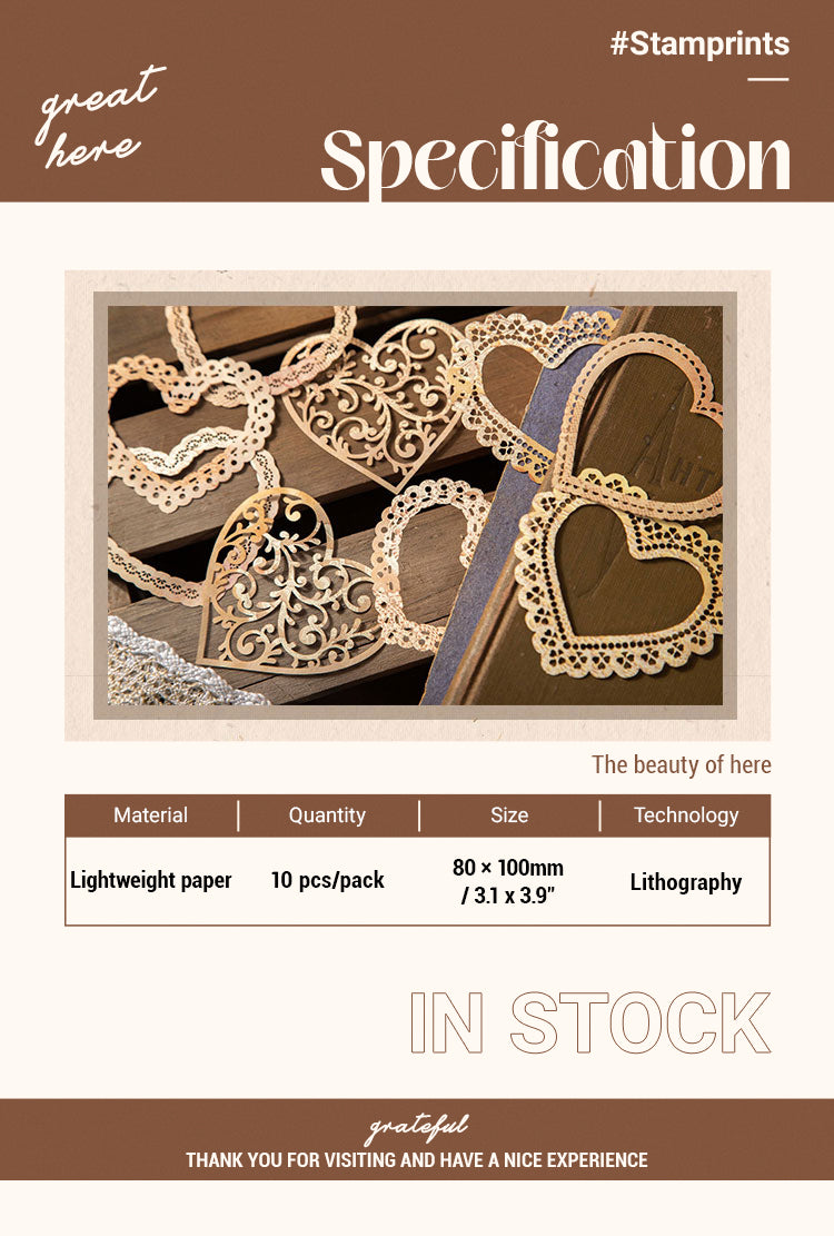 2Specification of Time Travel Hollow Lace Border Decorative Paper