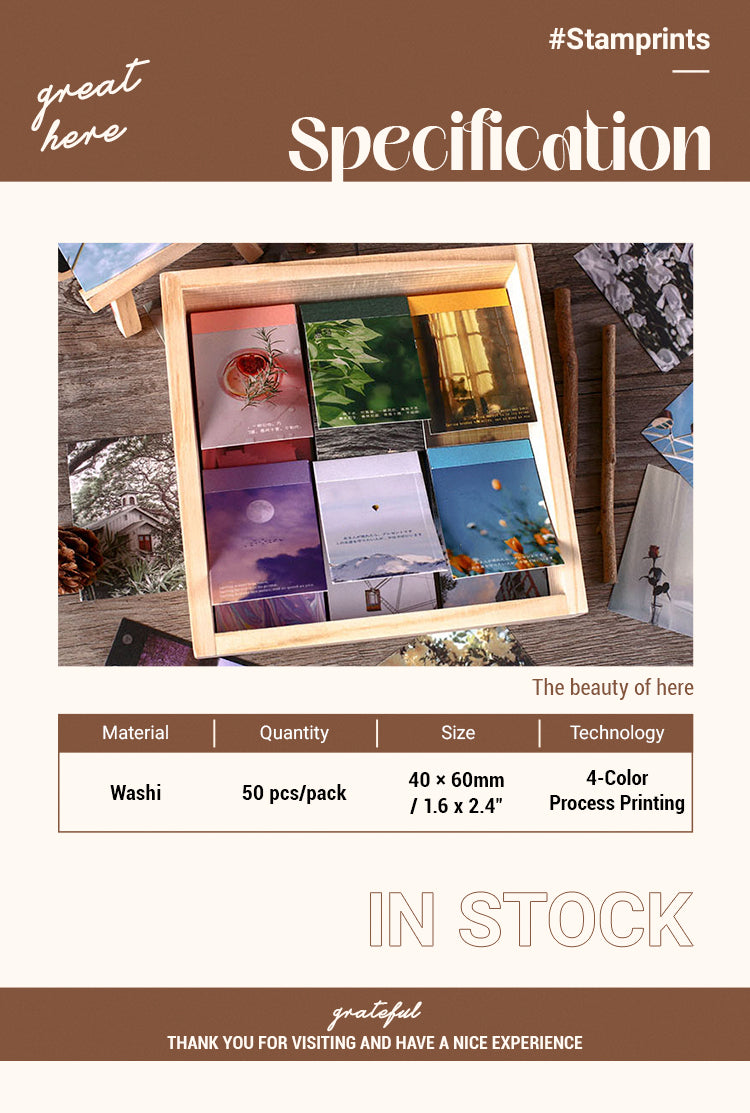 2Specification of Vintage Scenery Collage Washi Paper Sticker Book