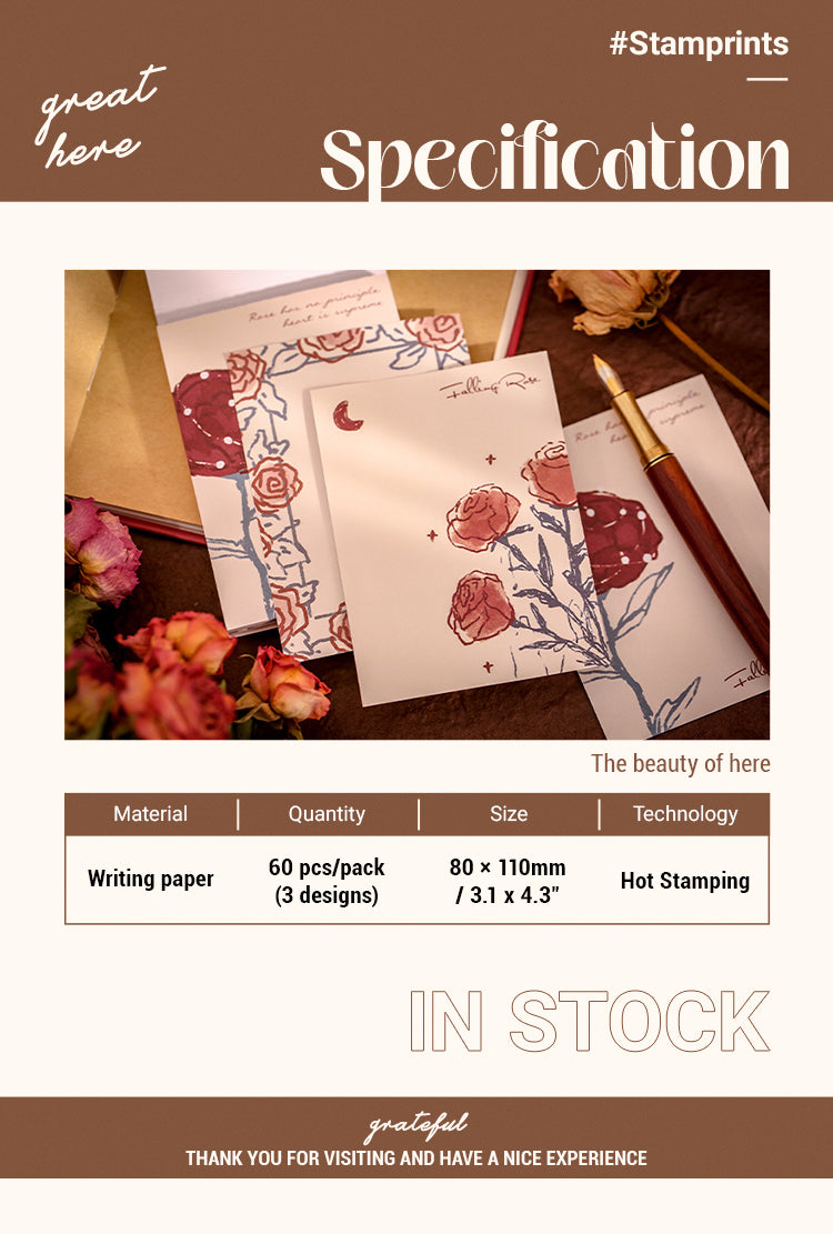 2Vintage Romantic Rose Note Pad