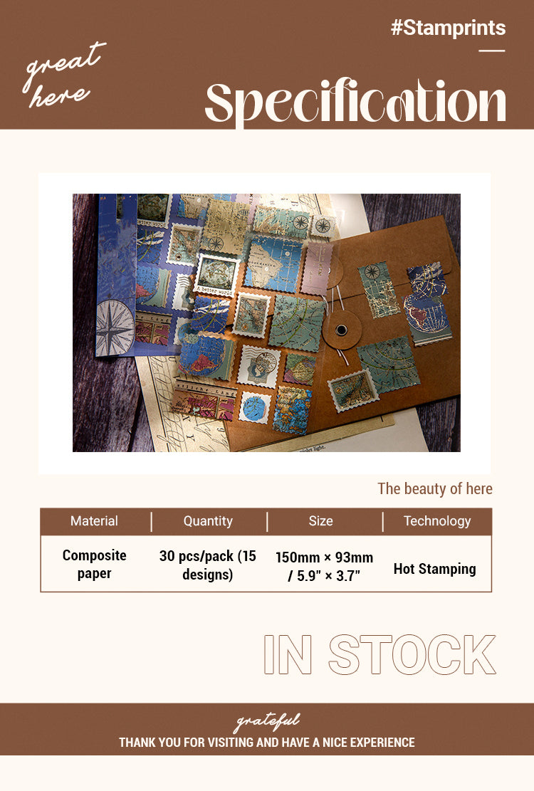 Specification of Vintage Memory Collection Hot Stamping Sticker