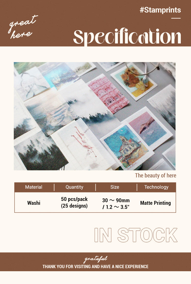 Specification of Literary Landscape Washi Sticker Pack