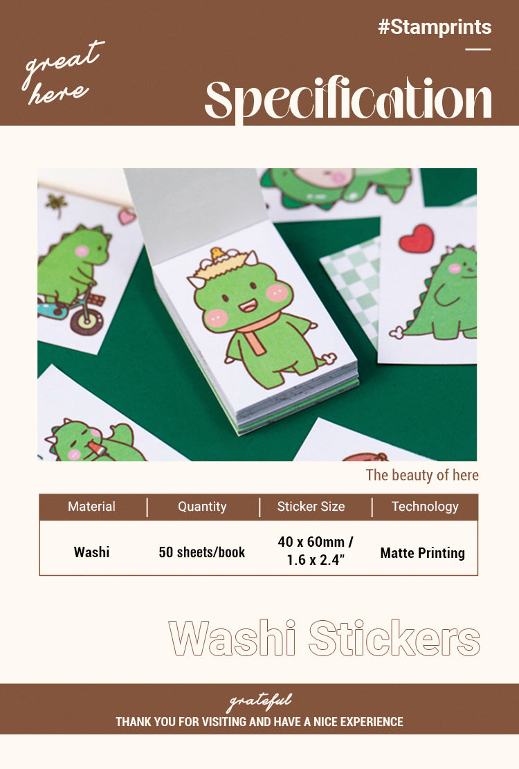 Specification of Cute Cartoon Character Washi Sticker Mini Book