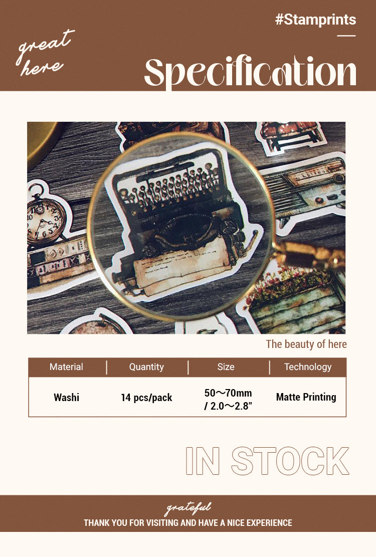 Specification of Vintage Furniture Journal Sticker Pack