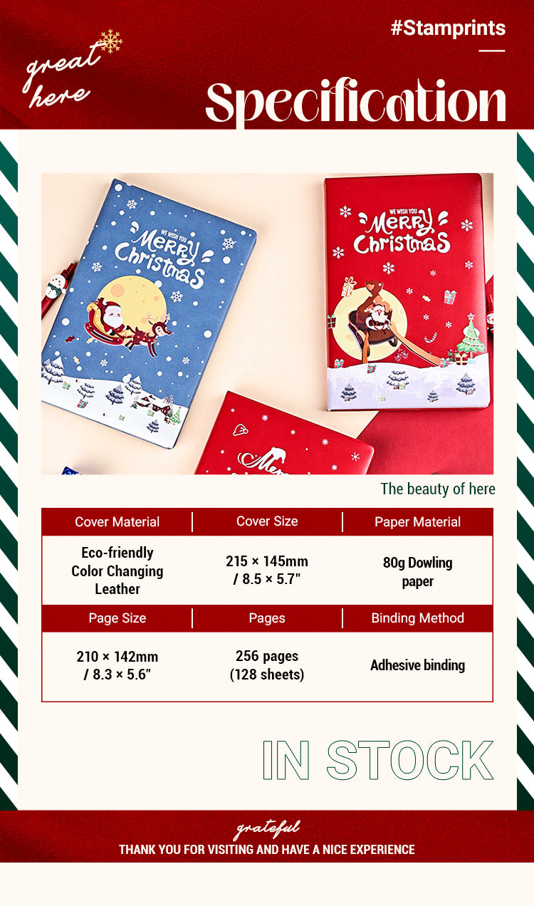 Merry Christmas Notebook Stationery Set