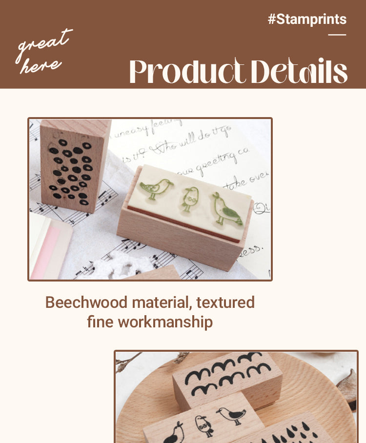 3Characteristics of Circle Dot Forest Series Rubber Stamps