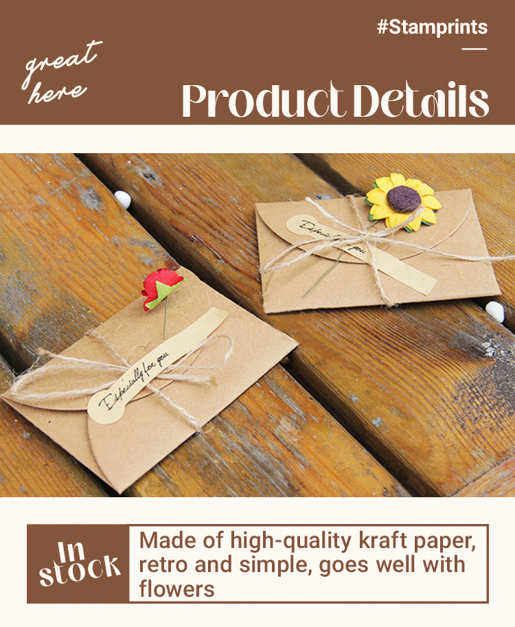 3Characteristics of Creative Kraft Dried Flower Greeting Card1