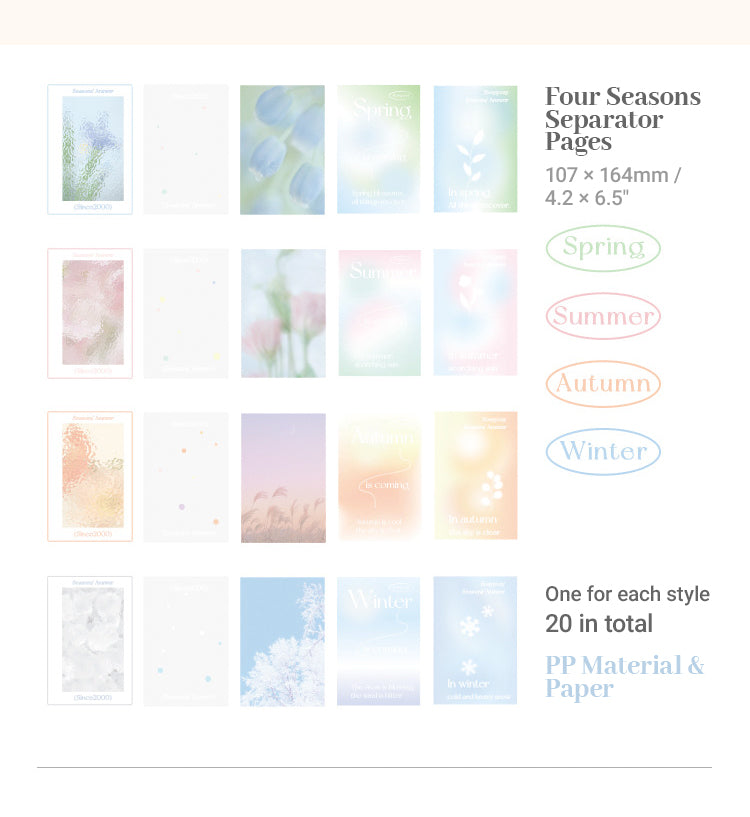 3Characteristics of Four Seasons Scenery Clear PVC Binder Notebook2