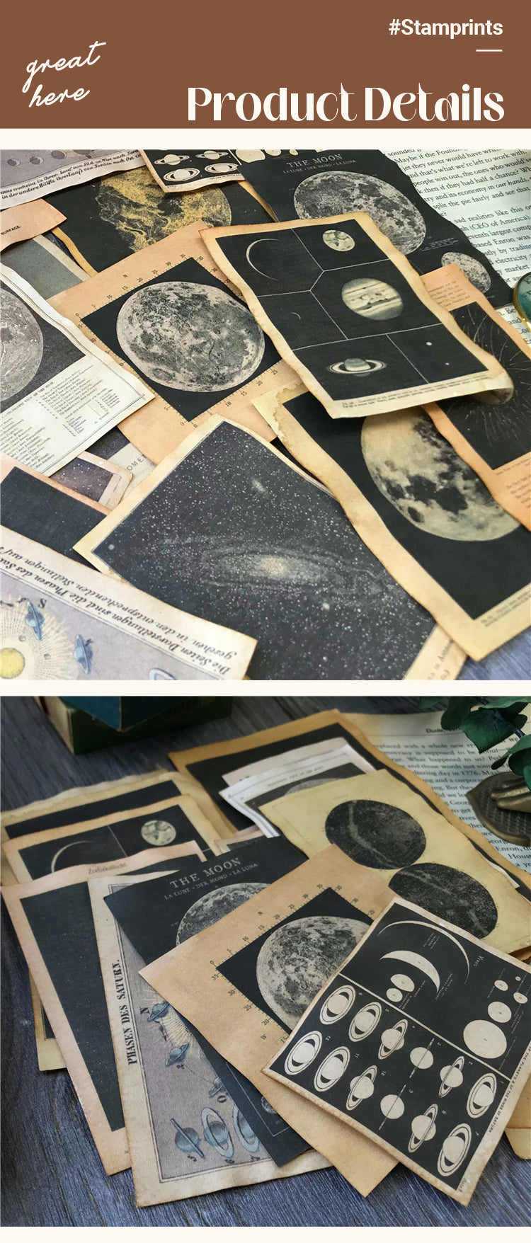 3Characteristics of Handmade Vintage Galaxy Coffee Dyed Scrapbook Paper