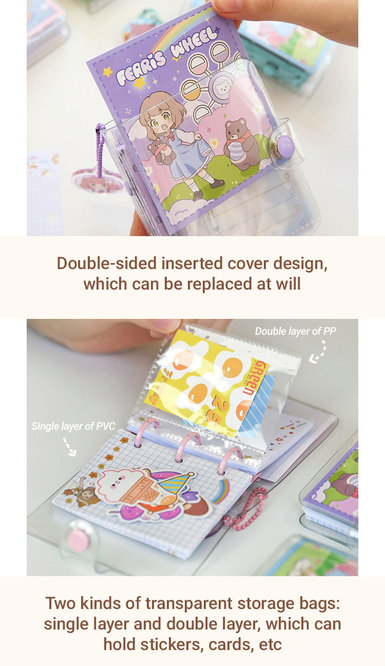 3Characteristics of Kawaii Cartoon Mini Loose-Leaf Journal Notebook4