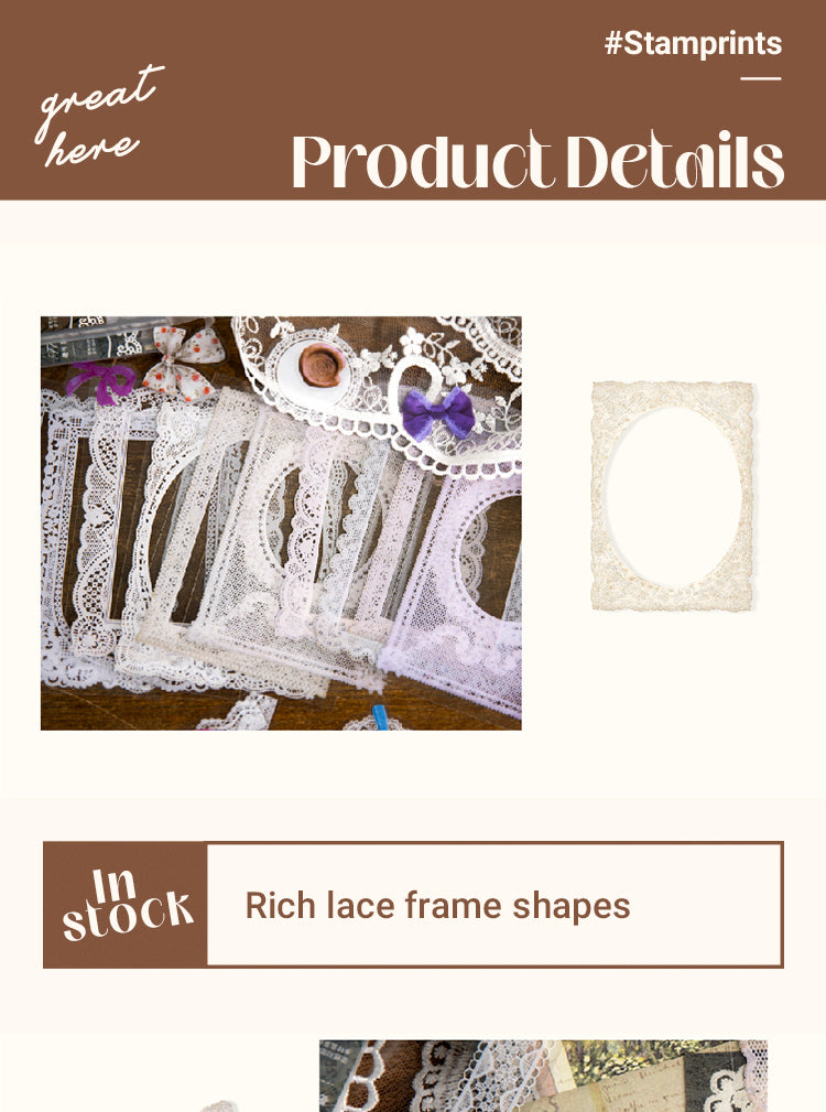 3Characteristics of Lace Fantasia PET Lace Scrapbook Paper Pack1