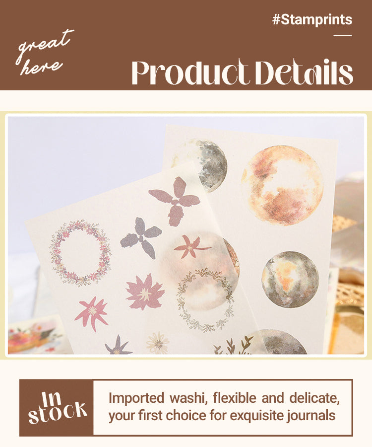 3Characteristics of Refreshing Plant Animal Planet Food Washi Sticker1