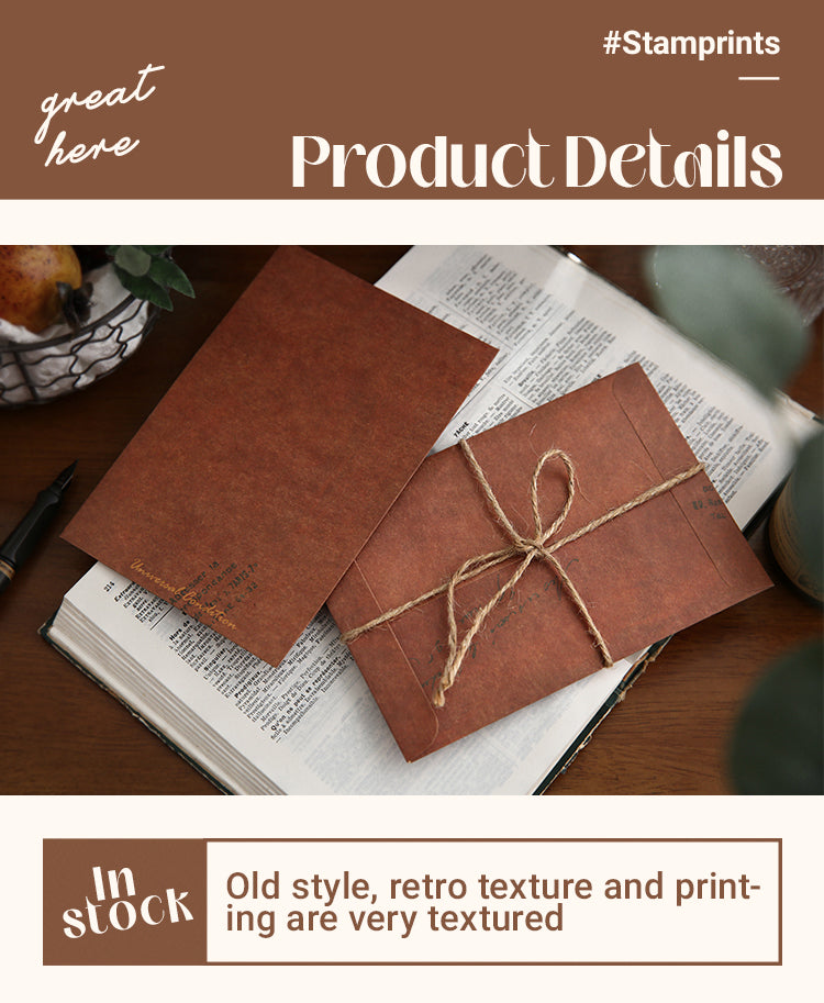 3Characteristics of Retro Distressed Color Kraft Stationery Envelope1