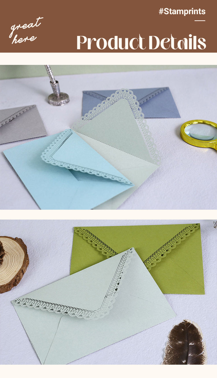 3Characteristics of Vintage Hollow Triangular Lace Invitation Envelope