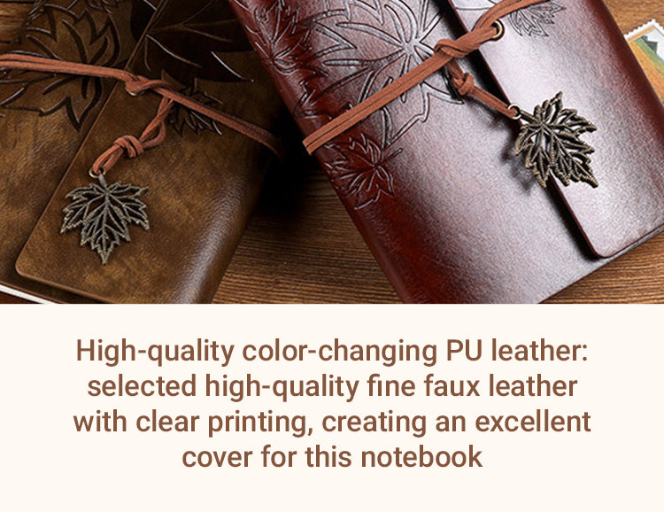 3Characteristics of Vintage Loose-Leaf Maple Leaf Travel Notebook3