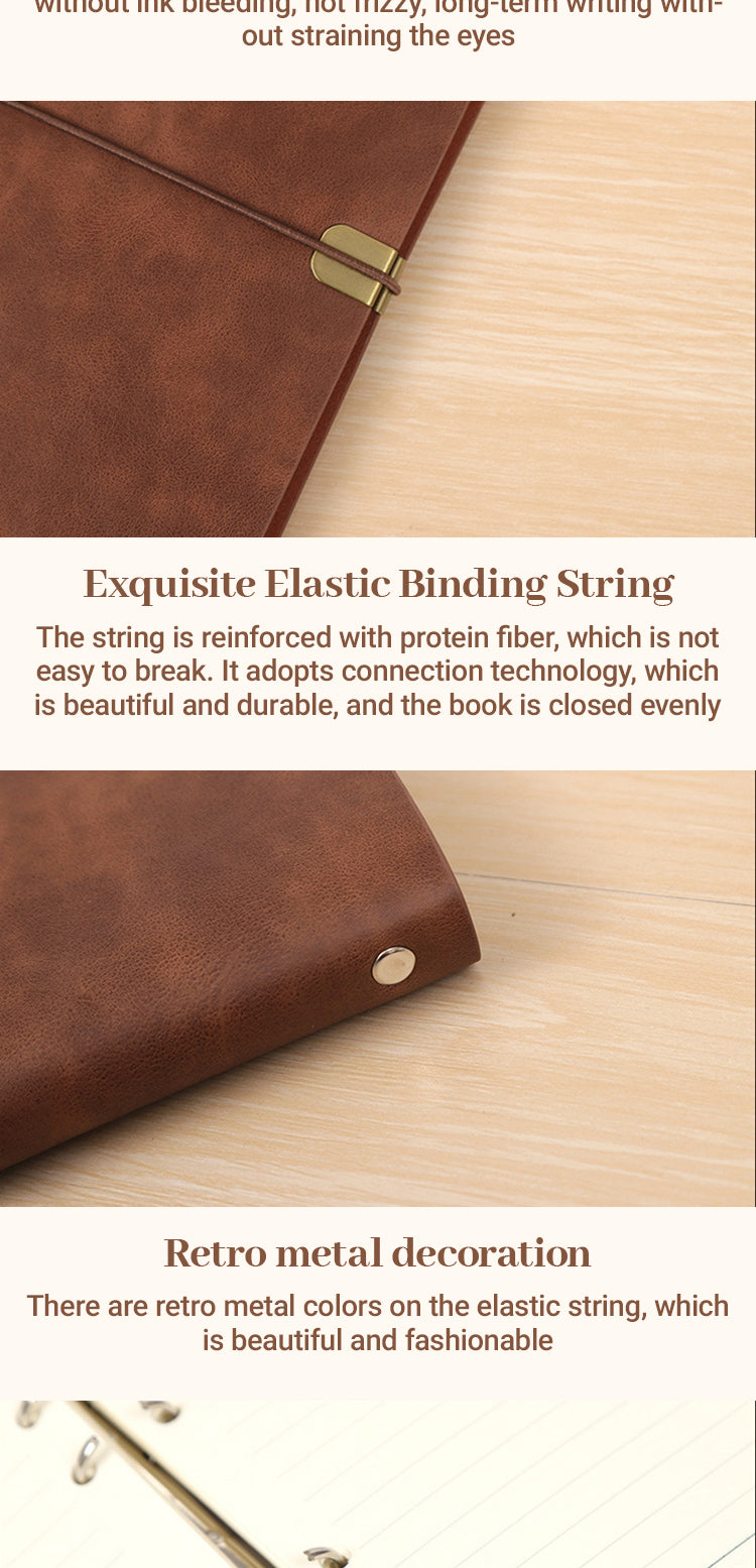 3Characteristics of Vintage Loose-Leaf String Journal Notebook2