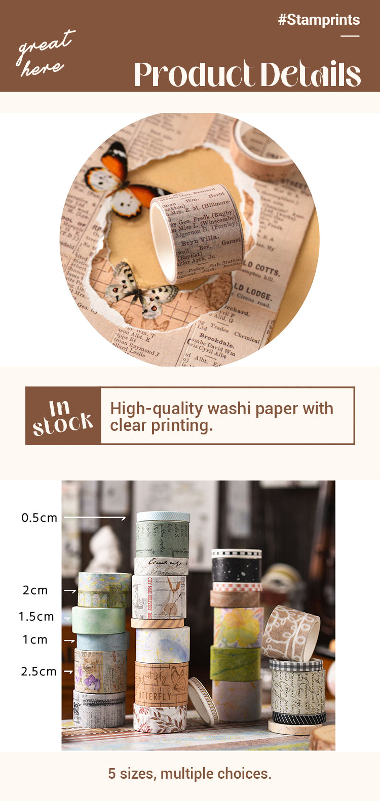 3Characteristics of Vintage Memory Ins Style Boxed Washi Tape Set