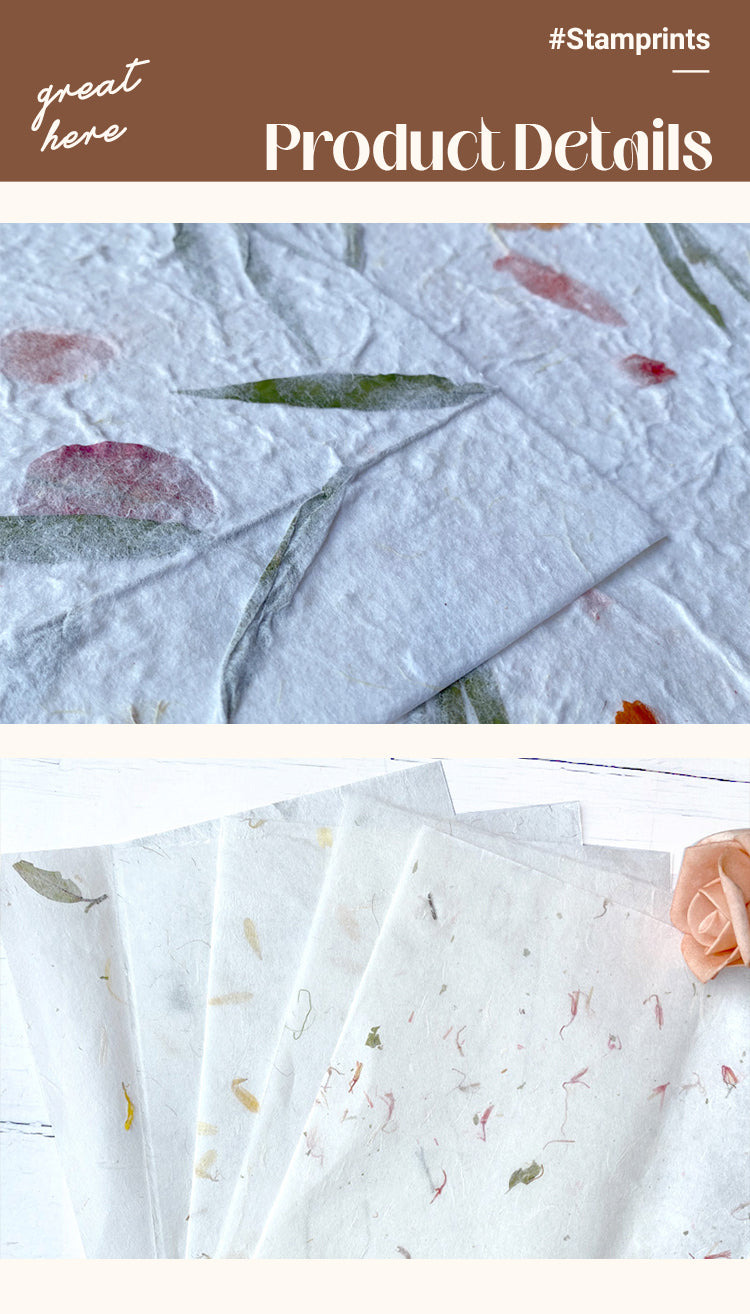 3Characteristics of Vintage Petals Rice Paper DIY Craft Paper