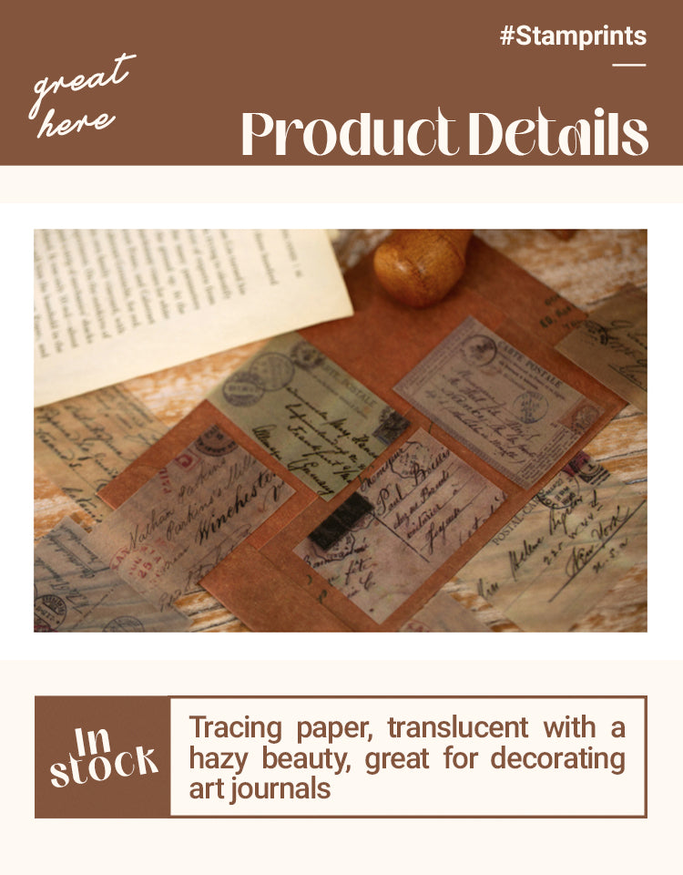 3Characteristics of Vintage Translucent Tracing Paper Scrapbook Paper Book
