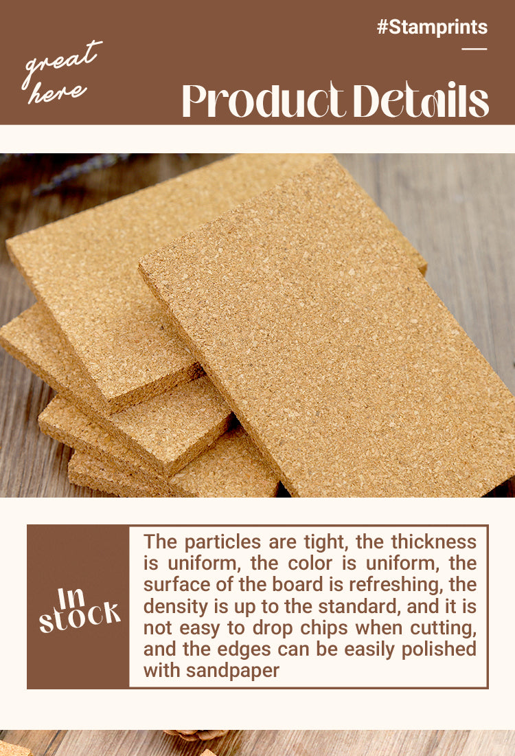 High Density Cork Sheets - Various Thicknesses