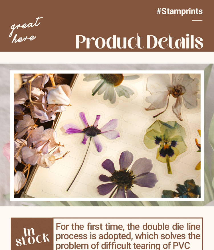 3Nature Collector Vintage Botanical Floral PVC Sticker Pack1