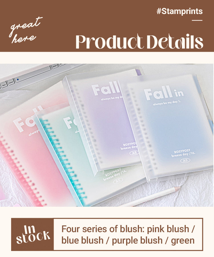 3RosyPosy Fall In Blush Loose-Leaf Notebook1