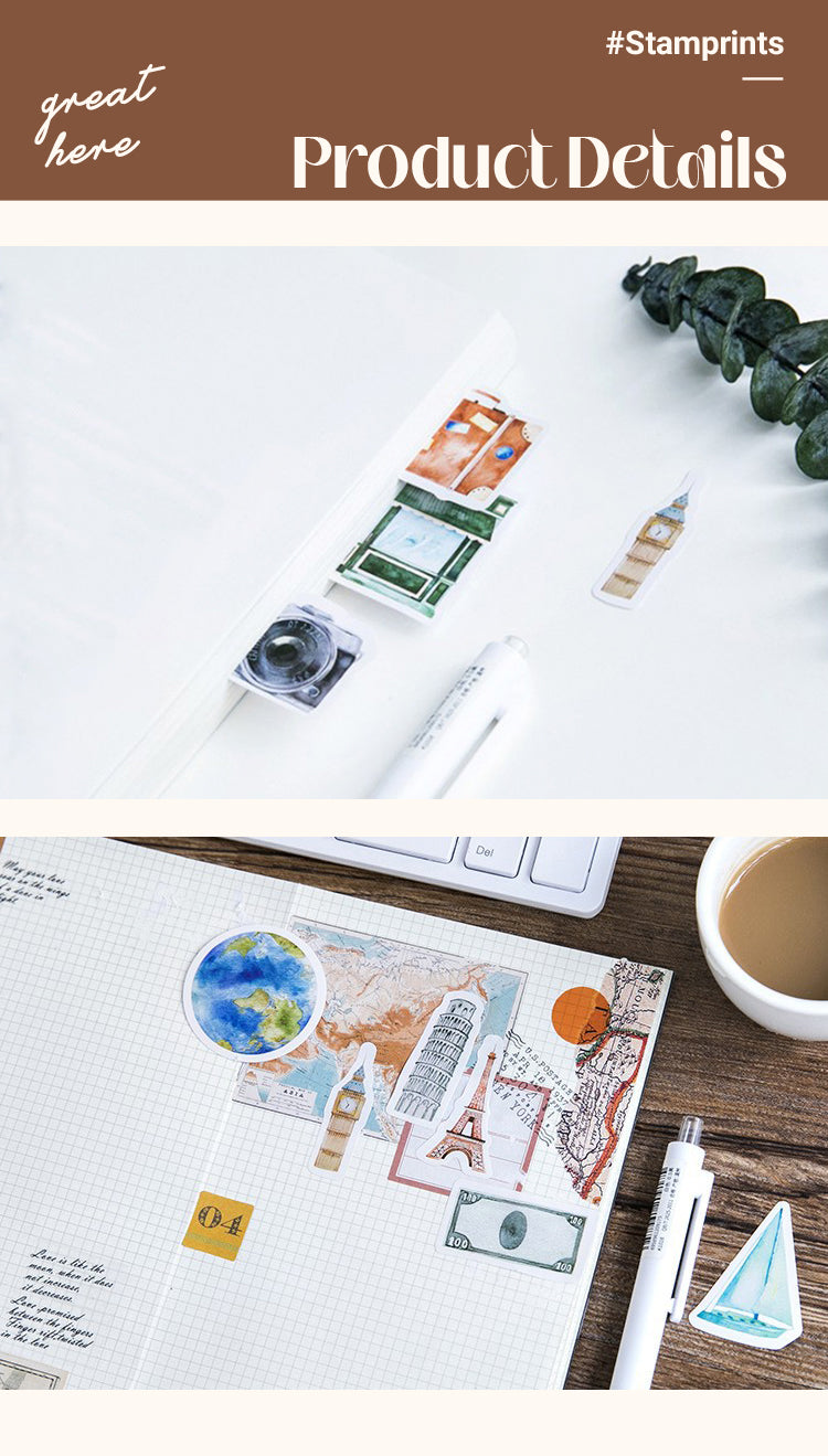 3Specification of A Person's Travel DIY Boxed Adhesive Sticker