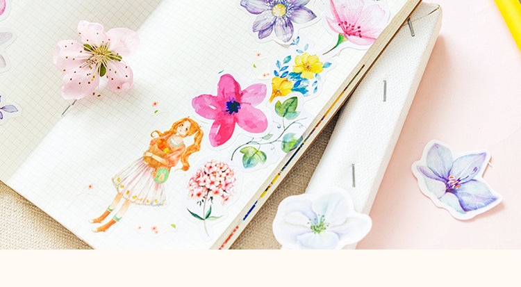 3Sunshine Flower Language Elegant Floral Self-Adhesive Stickers2